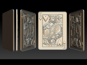 heart king playing card pendant 3D-printmodel