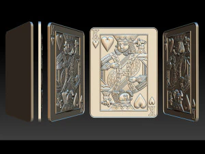 heart king playing card pendant 3D Print Model