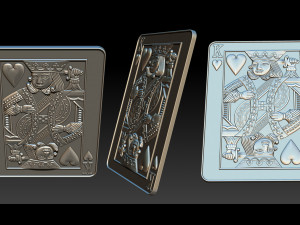 heart king playing card pendant 3D-printmodel