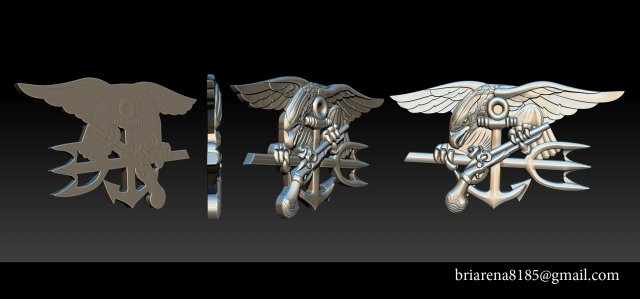 eagle medal 3D Print Model .c4d .max .obj .3ds .fbx .stl .blend 