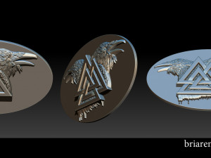 raven pendant 3D 打印模型
