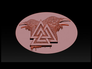 raven pendant 3D 打印模型