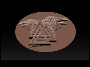 raven pendant 3D 打印模型