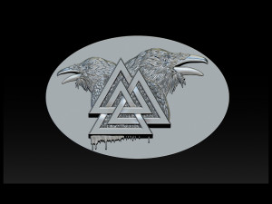 raven pendant 3D 打印模型