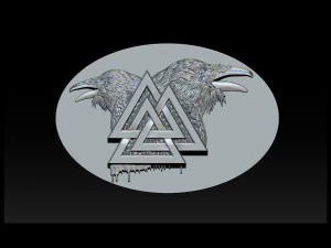 raven pendant 3D Print Model