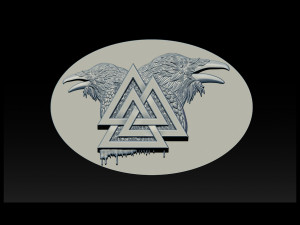 raven pendant 3D 打印模型