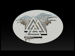 raven pendant 3D 打印模型