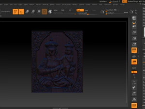 madonna and baby bas relief for cnc 3d 3D Print Model