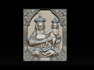 madonna and baby bas relief for cnc 3d 3D 打印模型