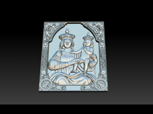 madonna and baby bas relief for cnc 3d 3D 打印模型