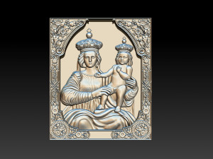 madonna and baby bas relief for cnc 3d 3D 打印模型
