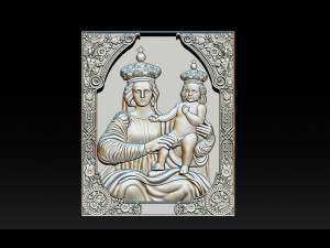 madonna and baby bas relief for cnc 3d 3D 打印模型
