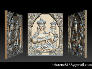 madonna and baby bas relief for cnc 3d 3D 打印模型