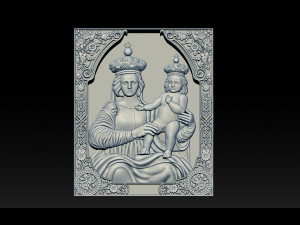 madonna and baby bas relief for cnc 3d 3D 打印模型