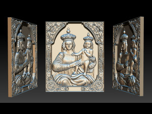 madonna and baby bas relief for cnc 3d 3D 打印模型