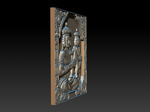 madonna and baby bas relief for cnc 3d 3D 打印模型