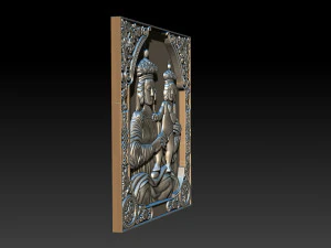 madonna and baby bas relief for cnc 3d 3D Print Model