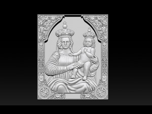 madonna and baby bas relief for cnc 3d 3D 打印模型