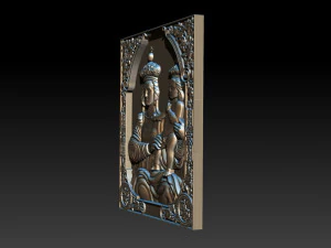 madonna and baby bas relief for cnc 3d 3D Print Model