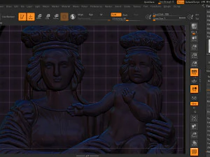 madonna and baby bas relief for cnc 3d 3D Print Model