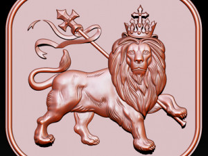 lion pendant 3D Принт Модель