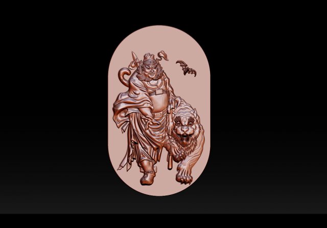 zhong kui asian mythology 3D प्रिंट मॉडल .c4d .max .obj .3ds .fbx .stl .blend 