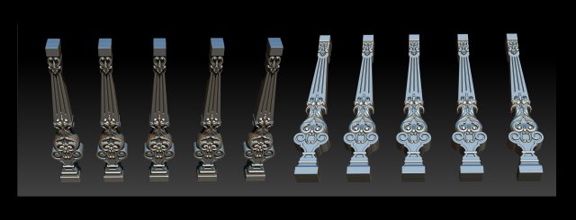 carved decor for stairs Model Cetak 3D .c4d .max .obj .3ds .fbx .stl .blend 