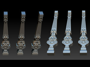 carved decor for stairs 3Dプリントモデル