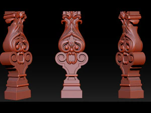 carved decor for stairs 3D Print Model