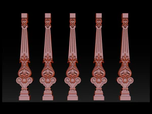 carved decor for stairs 3D Print Model