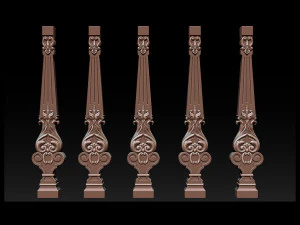 carved decor for stairs 3D Print Model