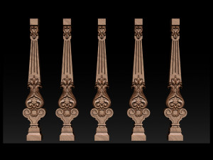 carved decor for stairs Model Cetak 3D