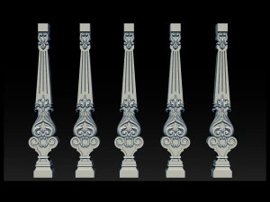 carved decor for stairs 3D Print Model