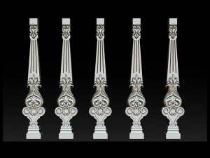 carved decor for stairs 3D Print Model