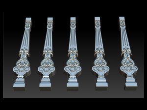 carved decor for stairs Model Cetak 3D