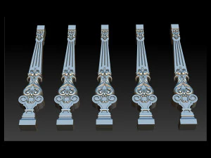 carved decor for stairs 3D Print Model