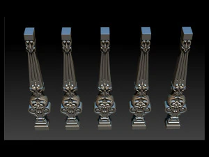 carved decor for stairs 3D Print Model