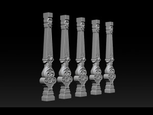 carved decor for stairs Model Cetak 3D