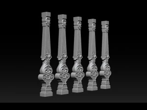 carved decor for stairs 3D Print Model