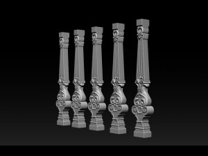 carved decor for stairs Model Cetak 3D