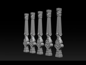 carved decor for stairs 3D Print Model