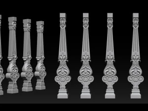 carved decor for stairs 3D Print Model