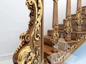carved decor for stairs 3D Print Model