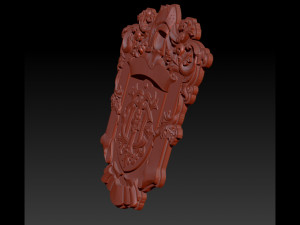 classical nameplate frame 3D-Druckmodell