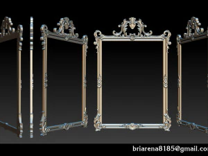 ayna klasik oyma &ccedil;er&ccedil;eve 3D Baskı Modeli