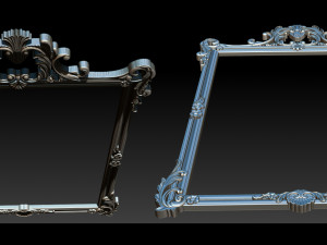 mirror classical carved frame 3D 프린트 모델