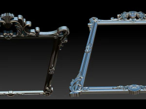 mirror classical carved frame 3D Print Model