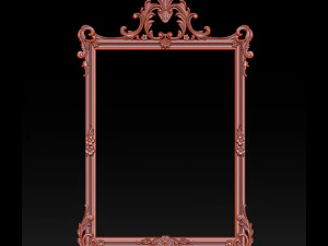 mirror classical carved frame 3D Print Model