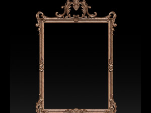 mirror classical carved frame 3D 프린트 모델