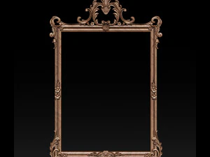 mirror classical carved frame 3D Print Model